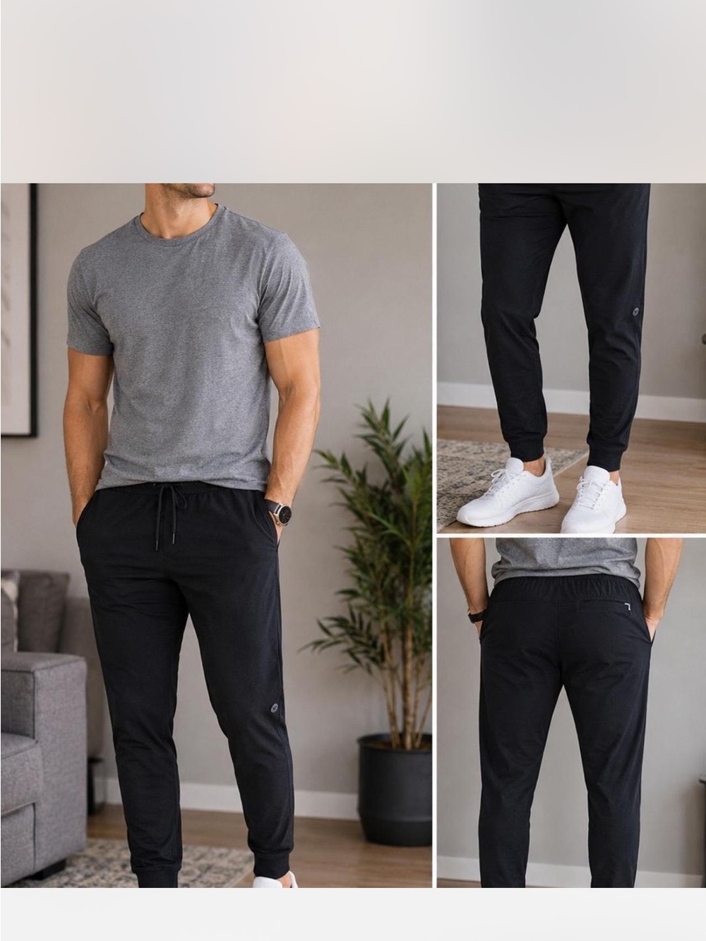 Men's Black birddogs Jogger Pants - Comfortable Everyday Lounge Pants